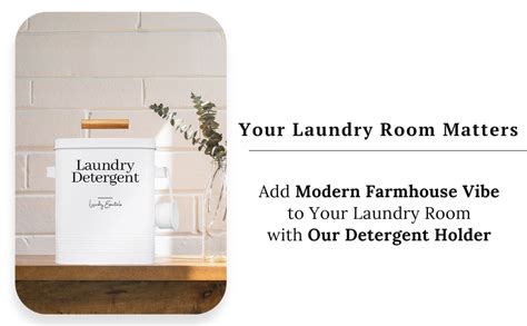 Simplation Laundry Detergent Container, Modern Farmhouse 